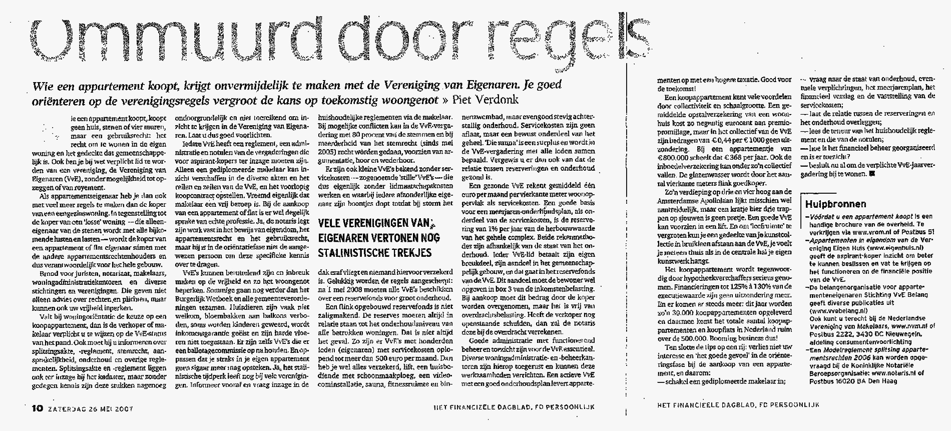 Ommuurd door regels